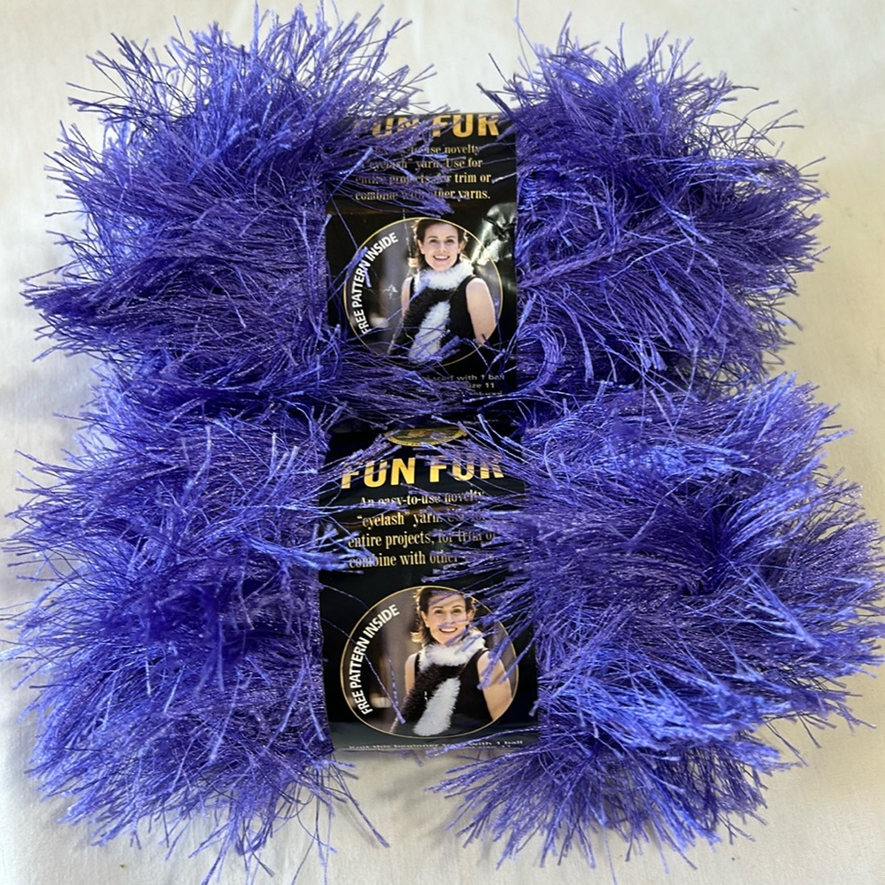 New Lion Brand Fun Fur Eyelash Yarn 2 Skeins